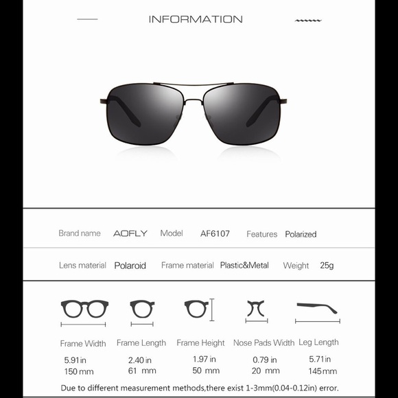 AOFLY Authentic Men's Sunglasses - Picture 3 of 5